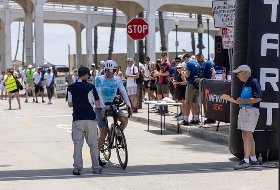 Thomas Mauerhofer am Start des Race Across America